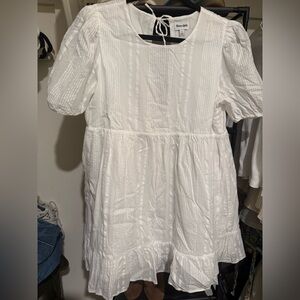 Aritzia White Babydoll Dress